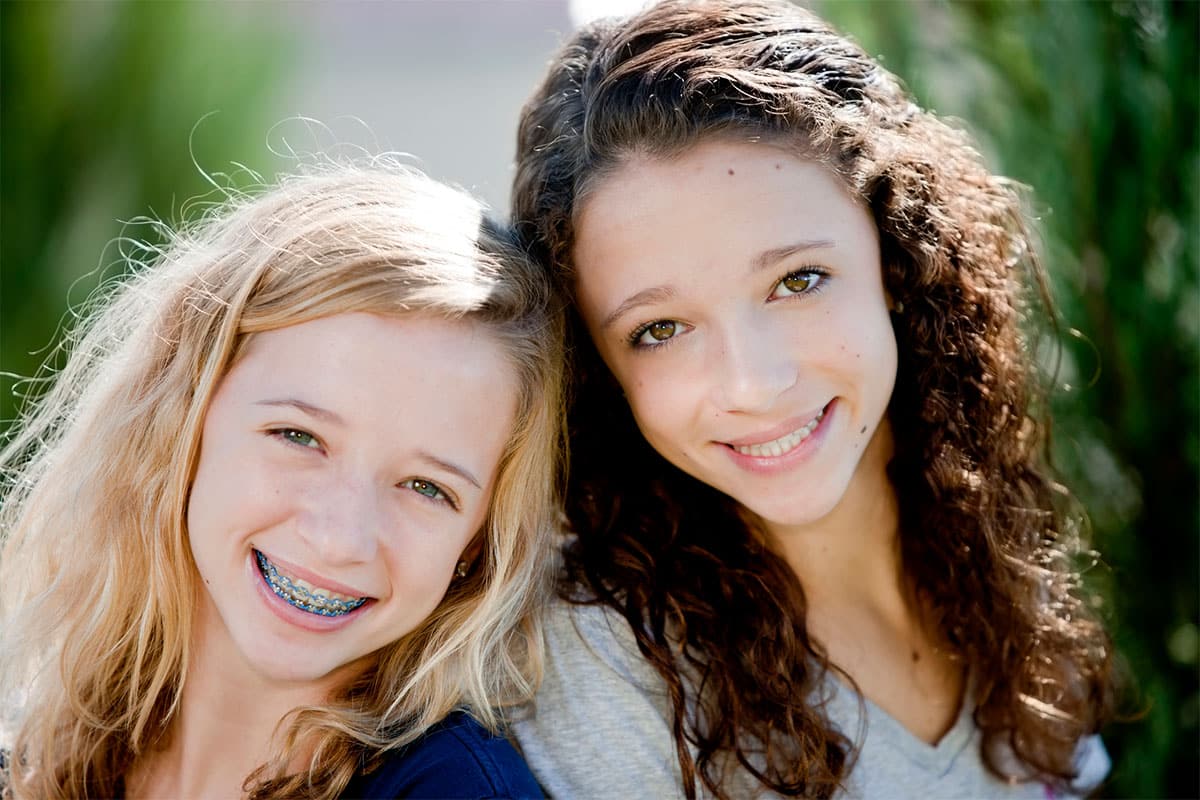 Two Girls Smiling Image
